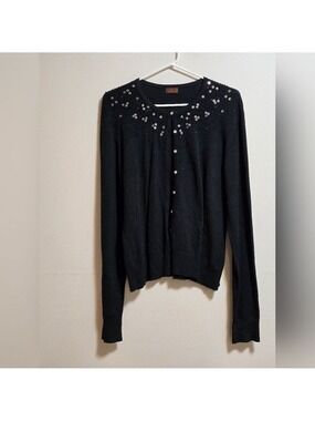 Danier sequin embellishment black cardigan